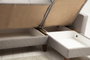 Atelier Del Sofa Polya - Sofá cama esquinero Gris claro